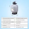Homokszűrős vízforgató 609,6 mm tartállyal 65 GPM, 7 funkciós többjáratú szelep