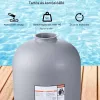 Homokszűrős vízforgató 609,6 mm tartállyal 65 GPM, 7 funkciós többjáratú szelep