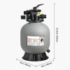 Homokszűrő vízforgató 450 mm tartállyal nagy teljesítményű medence szűrő 151 L/perc kapacitással
