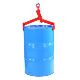   Hordóemelő daruhorgos kivitel, függőlegesen, azaz a talpán álló 210 literes fémhordó felemelésére 350 kg teherbírás