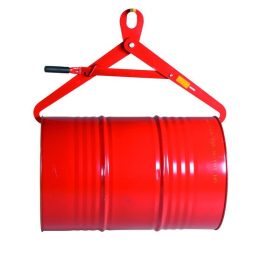   Hordóemelő daruhorgos kivitel, vízszintesen, azaz fekvő 210 literes fémhordó felemelésére 500 kg teherbírás