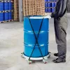 Hordószállító 250 liter acél hordógörgő 5 kerékkel 567 kg teherbírású 