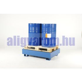   Hordótartó és hordó tároló állvány és kármentő tálca két hordó számára 