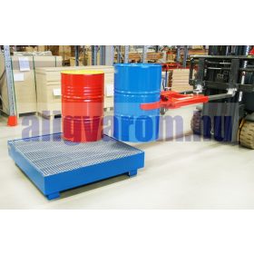   Hordótartó és hordó tároló állvány és kármentő tálca 4 hordó számára 