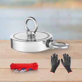   Extra erős mágneses horgászkészlet 907 kg húzóerejű, dupla oldalas neodímium mágnes, 20 méteres kötéllel