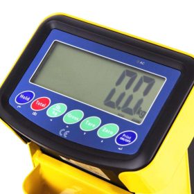   Raklapemelő béka digitális mérleggel 2,5 tonnás teherbírás 0,5 kg-os lépték