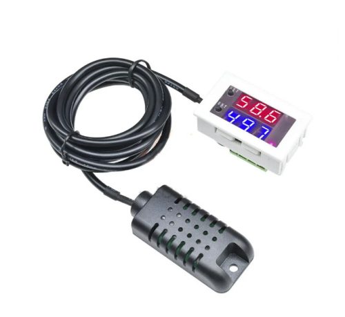 DC 24V 10A digitális higrométer páratartalom mérő beépíthető szabályozó érzékelő elektronika LED kijelzővel beépíthető hygrométer