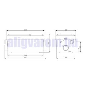   IB300 szennyvíz átemelő szivattyú 300W 6,5 m emelés 2 bekötés kisméretű átemelő pumpa 