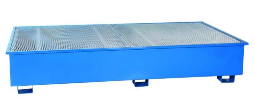 IBC tartály tartó állvány és kármentő tálca kettő 1000 literes tartály számára 