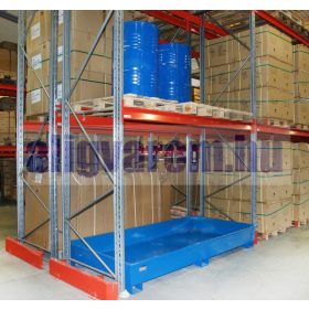   IBC tartály tartó állvány és kármentő tálca kettő 1000 literes tartály számára 