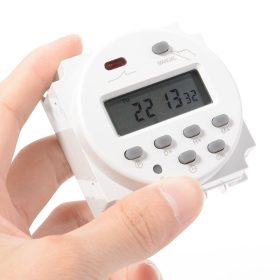   Beépíthető időkapcsoló 230V szerelhető hálózati időzítő digitális kapcsoló óra 16 heti vagy napi ki-be program 