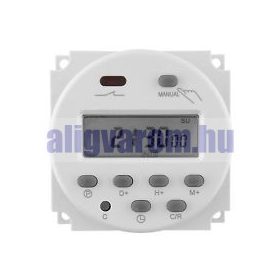   Beépíthető időkapcsoló 230V szerelhető hálózati időzítő digitális kapcsoló óra 16 heti vagy napi ki-be program 