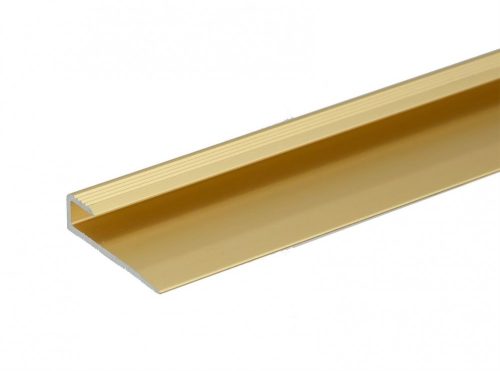 PP Laminált lap indító U profil arany takaróprofil 9x2700 mm eloxált alumínium szegély záróprofil széltakaró