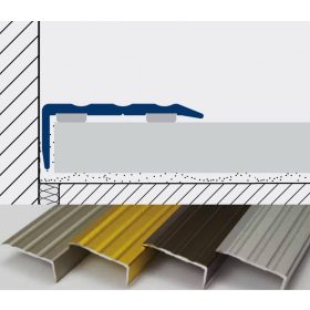   AV Laminált lap szegély parketta indítóprofil bronz öntapadós 900 mm eloxált alumínium élvédő záróprofil