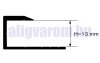 AV Laminált lap indító U profil bronz takaróprofil 13x2700 mm eloxált alumínium szegély záróprofil széltakaró
