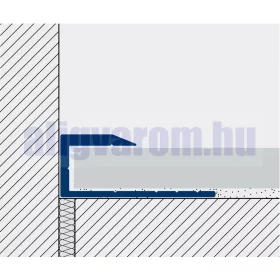AV Laminált lap indító profil ezüst takaróprofil 9x2700 mm eloxált alumínium szegély záróprofil szél
