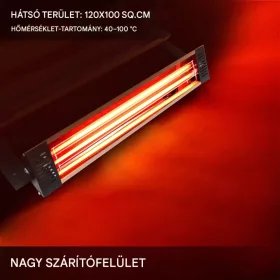   Festékszárító infravörös lámpa 3kW infravörös polimerizációs lámpa 3 lámpafejes, falra szerelhető