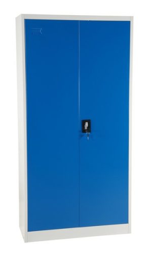Acél iratszekrény. Swed-Cab acél irattartó szekrény 4 db tároló polccal 50 kg/polc