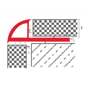   OX 6-7-8-10-12 mm Íves csempeszegély élvédő domború jázmin más néven tört fehér szín választható méret