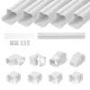Mini split vezetékkészlet burkolat 76 mm széles 3110 mm hosszú PVC csővezeték burkolat klímához 5 egyenes csatornával