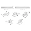 Mini split vezetékkészlet burkolat 76 mm széles 3110 mm hosszú PVC csővezeték burkolat klímához 5 egyenes csatornával