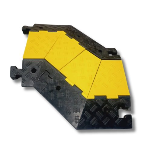 Kábelhíd, ipari kábelcsatorna 3 csatornás 60x50 mm, kábelvédő 620 x 600 x 75 mm 2x45 fokos sarok elem, padlócsatorna esésgátló parkolókba, raktárakba B14 sarok