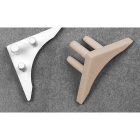   OX 20x20-as drapp Kádszegélyhez végzáró kupak Kádszegély zuhanytálca szegély záróelem beige, bahama, bézs színben