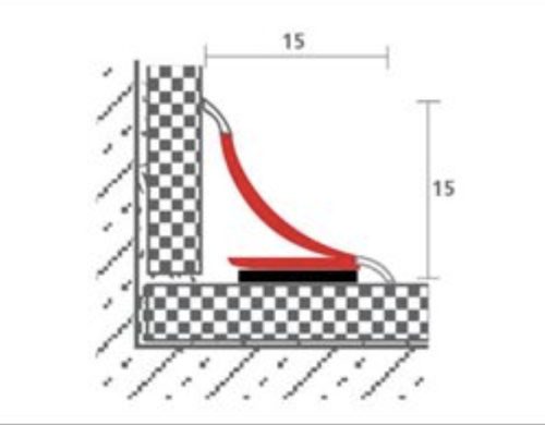 OX 15x15 mm fehér Kádszegély öntapadós zuhanyzó szegély