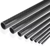 Karbon cső Ø16/14x1500 mm Szénszálas carbon derékszögben szőtt anyag fényesre lakkozott