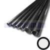 Karbon cső Ø16/14x1500 mm Szénszálas carbon derékszögben szőtt anyag fényesre lakkozott