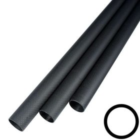   Karbon cső Ø25/23x1000 mm matt szénszálas carbon derékszögben szőtt anyag