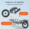 Kerékpár utánfutó 32 kg teherbírással egykerekű szállító utánfutó univerzális csatlakozóval és gyorskioldós rendszerrel