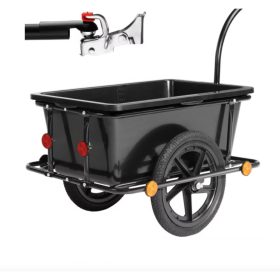   Kerékpár utánfutó láda szállító 80 kg teherbírás fúvott gumi