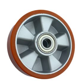   Ø 160 mm kerék raklapmozgató, raklapemelő, béka uretan átmérő 160 mm alumínium ház poliuretán, csapággyal