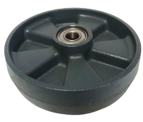 Ø 200 mm öntöttvas acél kerék raklapmozgató, raklapemelő számára. Nagy teherbírású, öntöttvas kivitelt átmérő 200x50 mm