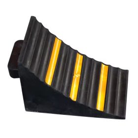   Kerékkitámasztó ék, 160 mm széles nagy teherbírású gumi kerékék fogantyúval