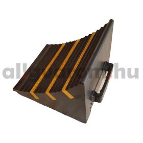   Kerékkitámasztó ék, 245 mm széles nagy teherbírású gumi kerékék fogantyúval