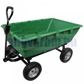   XXL kerti kocsi 350 literes 500 kg teherbírású kocsi kézikocsi dönthető pótkocsi