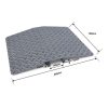 Kétoldalas küszöb áthidaló rámpa 70x90x7,5 cm Akadálymentesítő küszöbrámpa kerekesszék molnárkocsi számára 270 kg teherbírás 