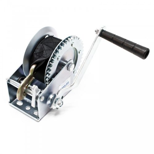 Kézi csörlő hevederes, 550 kg vonóerővel 7m