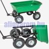 Kézikocsi 300 kg 75 liter. Kerti kiskocsi Szállítókocsi billenthető rakfelülettel Négykerekű talicska