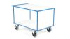 Nagyméretű kézikocsi 500 kg teherbírás, 1200x800 mm rakfelület fékezhető kerekek