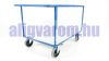 Nagyméretű kézikocsi 500 kg teherbírás, 1200x800 mm rakfelület fékezhető kerekek