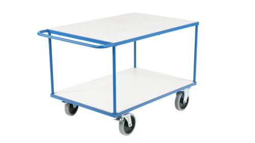 Szállítókocsi, húzható kézikocsi 500 kg teherbírás, 1000x700 mm rakfelület fékezhető kerekek