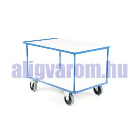   Szállítókocsi, húzható kézikocsi 500 kg teherbírás, 1000x700 mm rakfelület fékezhető kerekek