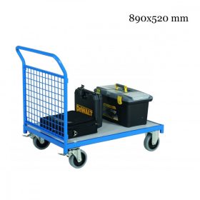   Nagy teherbírású kézikocsi 890x520 mm 1 rácsos tolókarral szállítókocsi 800 kg teherbírás 