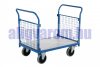 Nagy teherbírású kézikocsi 890x520 mm 2 rácsos tolókarral szállítókocsi 800 kg teherbírás 