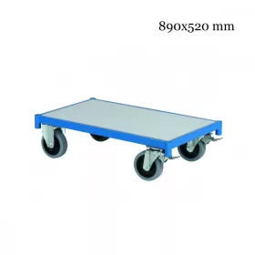   Nagy teherbírású kézikocsi 890x520 mm 800 kg Választható kar és oldalfal Választható rakfelület