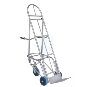   Zöldséges gyümölcsös inox kézikocsi, rekeszszállító három kerekű 400 kg teherbírású 1200 x 620 x 1700 mm