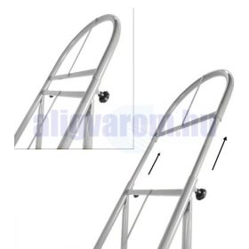   Zöldséges gyümölcsös inox kézikocsi, rekeszszállító három kerekű 400 kg teherbírású 1200 x 620 x 1700 mm